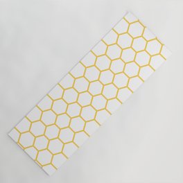 Honeycomb (Light Orange & White Pattern) Yoga Mat