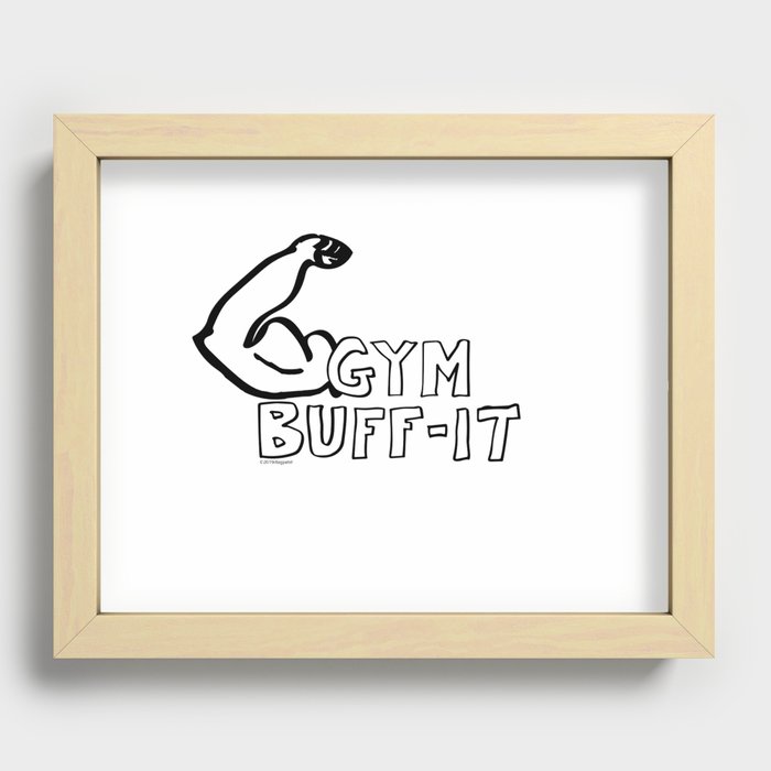 Gym Buff-it Recessed Framed Print