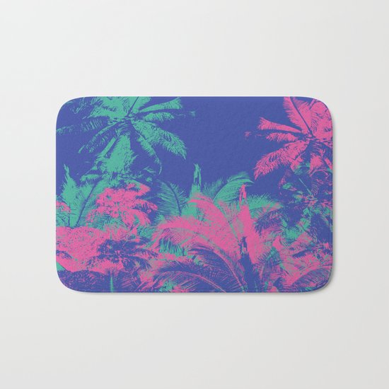 Colored Palms Bath Mat