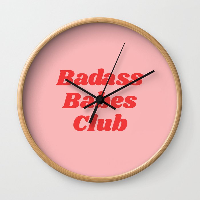 badass babes club Wall Clock
