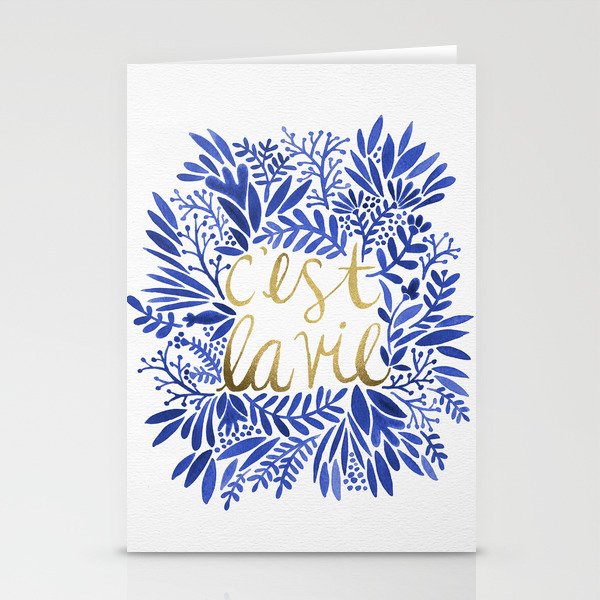 That's Life – Gold & Blue Stationery Cards