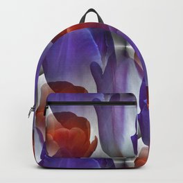 pattern with red and purple tulips Backpack