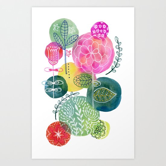 Blooming Circles Art Print