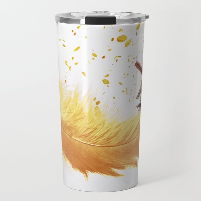 Air Feather • Yellow Feather I Travel Mug