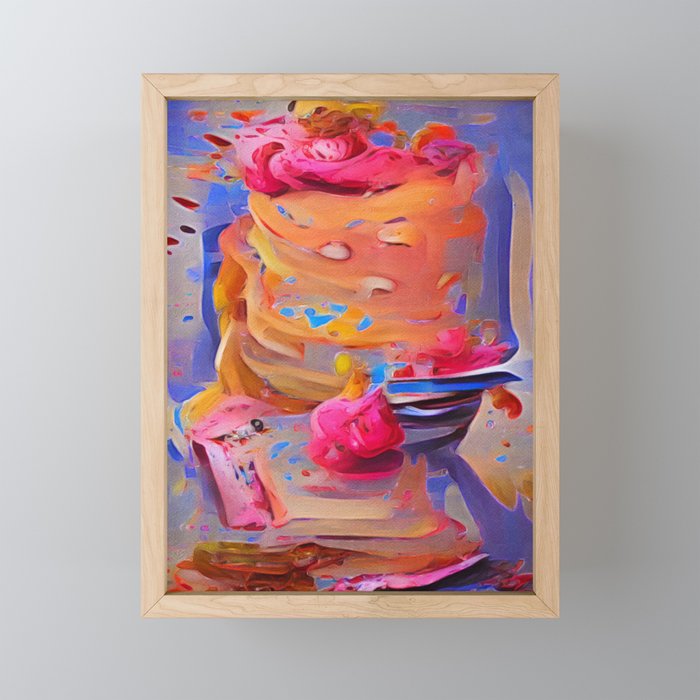 Cathy's Crumbling Cake Framed Mini Art Print