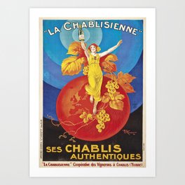 La Chablisienne, Ses Chablis Authentiques, "La Chablisienne" Cooperative Des Vignerons A Chablis (Yonne), Vintage - Posters Art Print