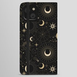 moon stars in darkness iPhone Wallet Case