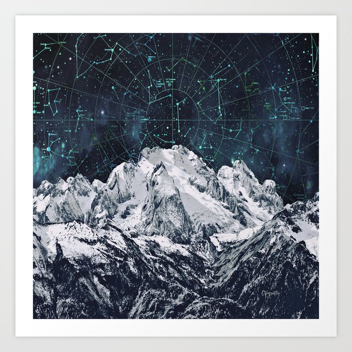 Constellations over the Mountain Art Print