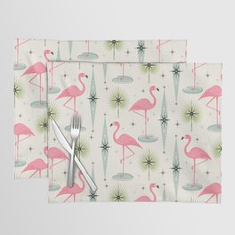 Atomic Flamingo Oasis - Larger Scale ©studioxtine Placemat