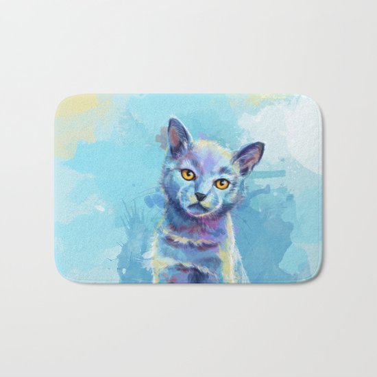 Kingdom of Innocence - cat painting Bath Mat