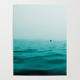 blue waves ocean dark ocean gift for Neutral lovers Poster