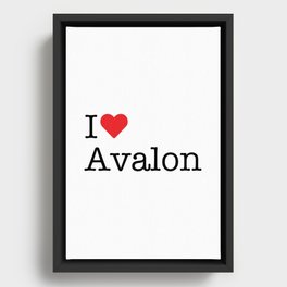 I Heart Avalon, NJ Framed Canvas