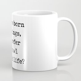 Rumi Quote 04 - You were born with wings - Typewriter Print Mug