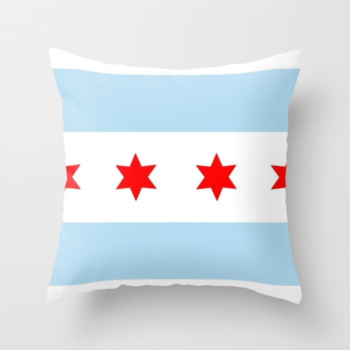 Chicago Flag Throw Pillow