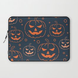 Pumpkin Halloween Background Laptop Sleeve