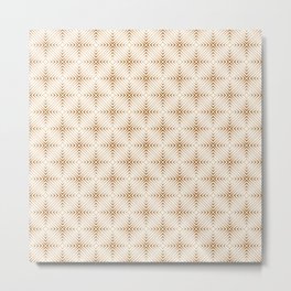 Luxury pattern with bronze or copper tiles on white Metal Print