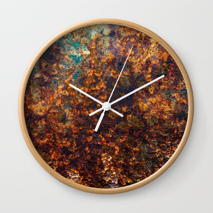 large Rust background Wall Clock