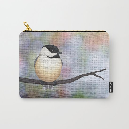 black capped chickadee on a branch Carry-All Pouch