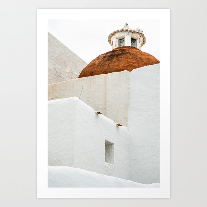 Ibiza Chapel, Travel photography, church Santa Eularia Art Print