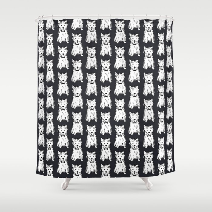 Milo the dog Shower Curtain