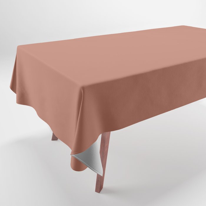 Dark Apricot Orange Pink Solid Color Pairs PPG 2023 Trending Color Crushed Cinnamon PPG1063-6 Tablecloth