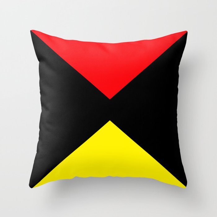 Modern Pop-art GraphicDesign: Black Yellow Red Throw Pillow