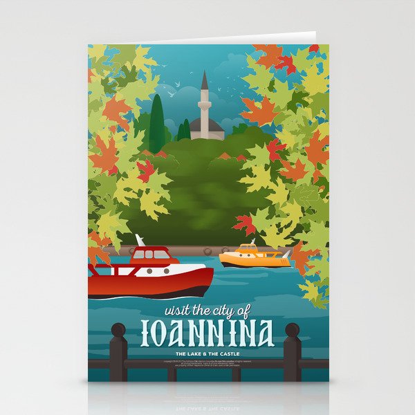 Ioannina, The Lake & The Mosque at the Castle (GR) Stationery Cards