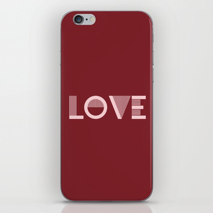 Love Red Dahlia solid color minimalist modern abstract illustration  iPhone Skin