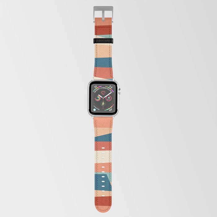 Geometric retro style waves Apple Watch Band