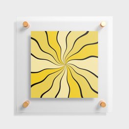Wavy Rays (Mustard Yellow) Floating Acrylic Print