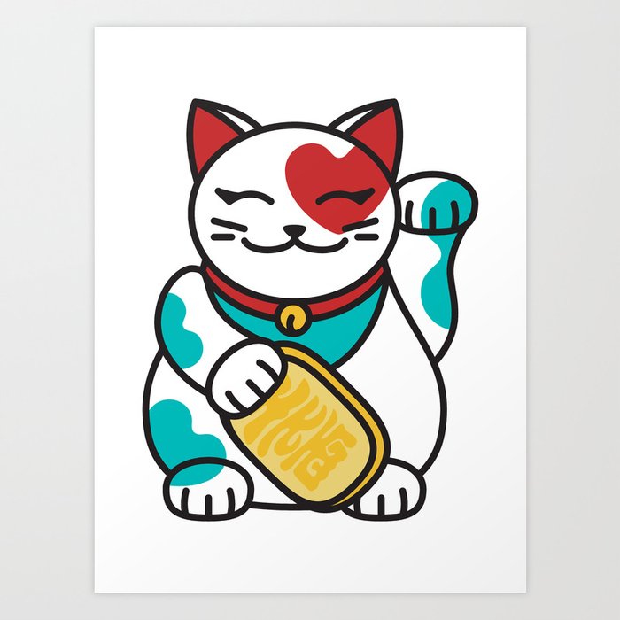 Maneki Neko Art Print by followthewhiterabbit | Society6