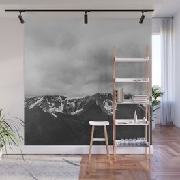 Banff Gondola | Landscape Photography | Lookout | Black and White | Mountains | Nature Wall Mural