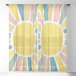 Retro Sunshine Sheer Curtain