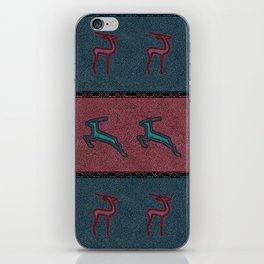 African Antelope on Faux Suede Stripes iPhone Skin