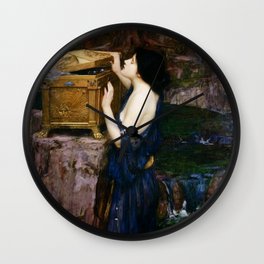 Pandora by JW Waterhouse Wall Clock