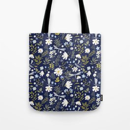 Daisies and Dragonflies Tote Bag