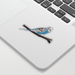 Blue Parakeet Sticker