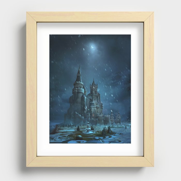 Moon Castle Recessed Framed Print