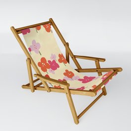 Vintage Floral Pattern Sling Chair