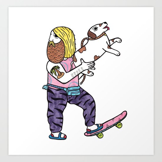 On the topic of Rad Dad Dog owners Art Print