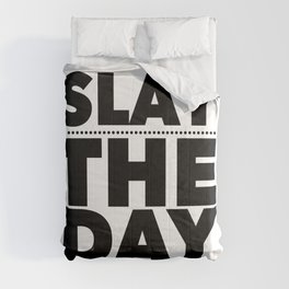 Slay The Day | Black & White Comforter