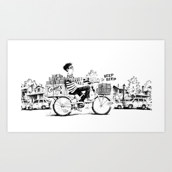 Comics Carrier Art Print