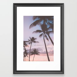 Pastel Palm Trees Framed Art Print