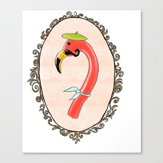 Flamingo Française Canvas Print