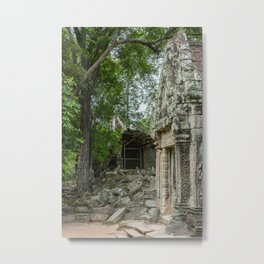 Ta Phrom, Angkor Archaeological Park, Siem Reap, Cambodia Metal Print | Nature, Landscape, Architecture, Photo 