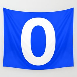 Number 0 (White & Blue) Wall Tapestry