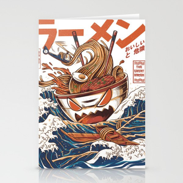 The Great Ramen off Kanagawa Stationery Cards