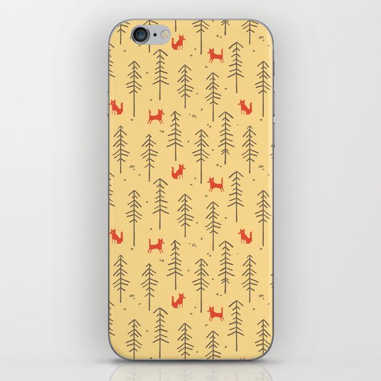 Fox hiding in the forest iPhone & iPod Skin