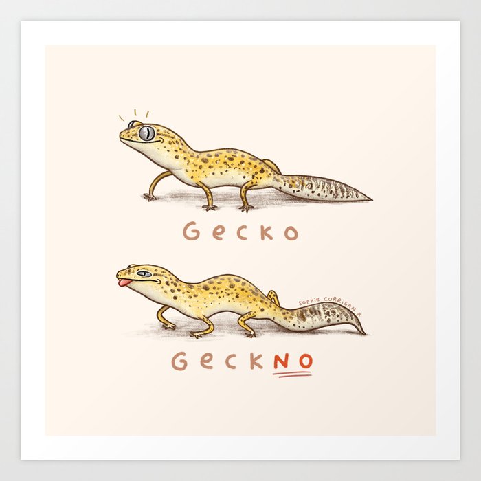 Gecko Geckno Art Print