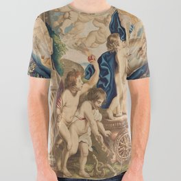 Antique 17th Century 'Triumph of Divine Love' Tapestry by Rubens All Over Graphic Tee